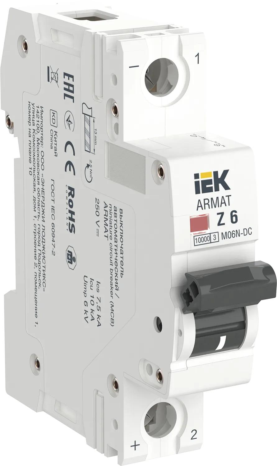 ARMAT Автоматический выключатель M06N-DC 1P Z 6А IEK