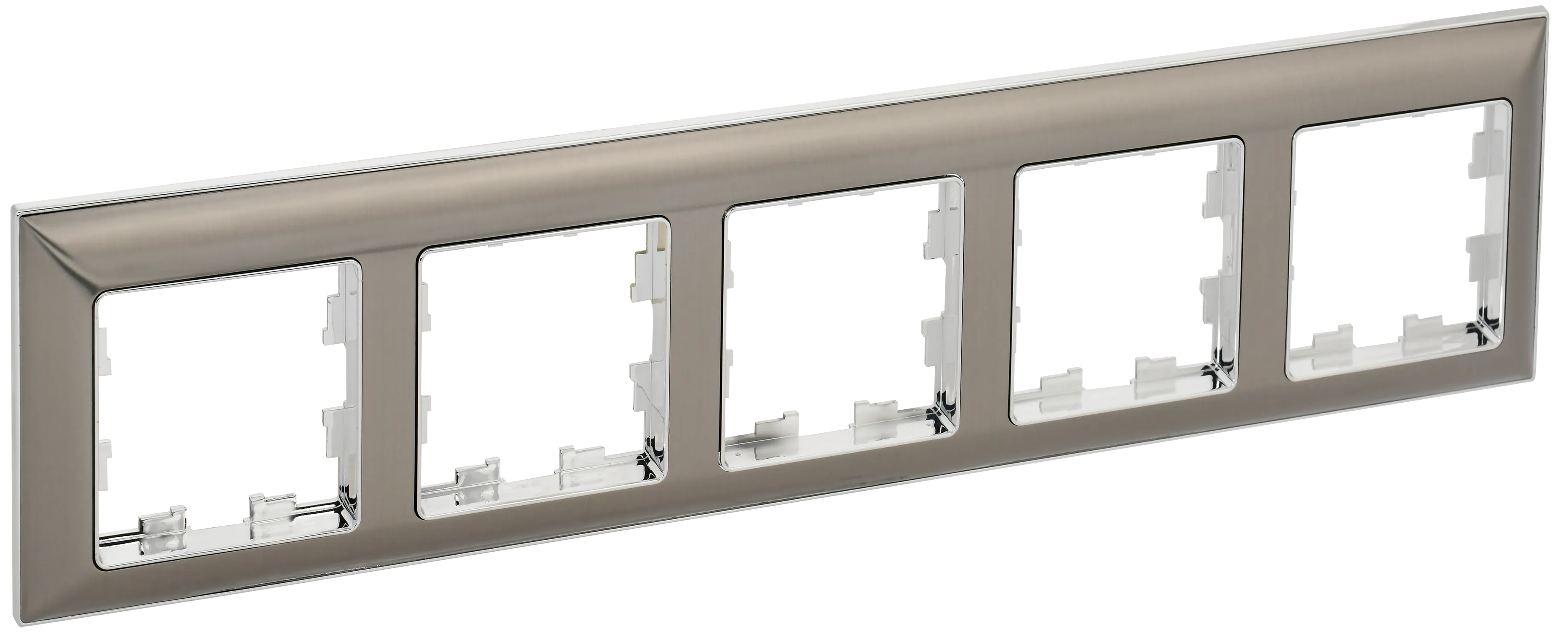 BRITE Рамка 5-местная РУ-5-Бр хром/никель IEK