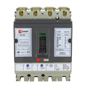 ВА-99C 100/80А 3P+N 35кА EKF mccb99C-100-80+N