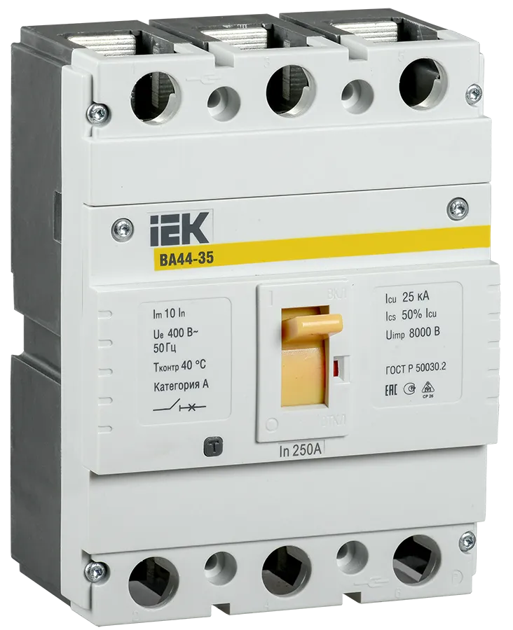 Выключатель автоматический ВА44-35 3Р 250А 25кА IEK