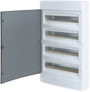 Щит распределительный навесной "Unix" белая дверь 4х18 (72) модулей 651x396x112 IP40 ux-4x18-nw