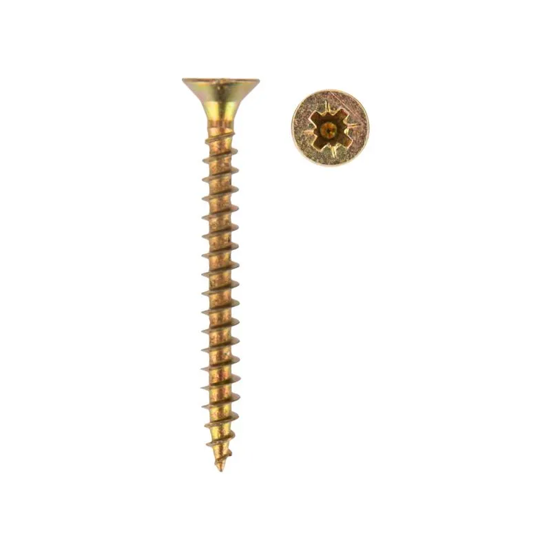 Саморез универсальный 4х40, желтый цинк, короб (200 шт/уп) KRANZ - Фото 2