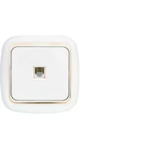 Розетка телефонная четырехконтактная скрытой установки ТР4-023 з 223BY