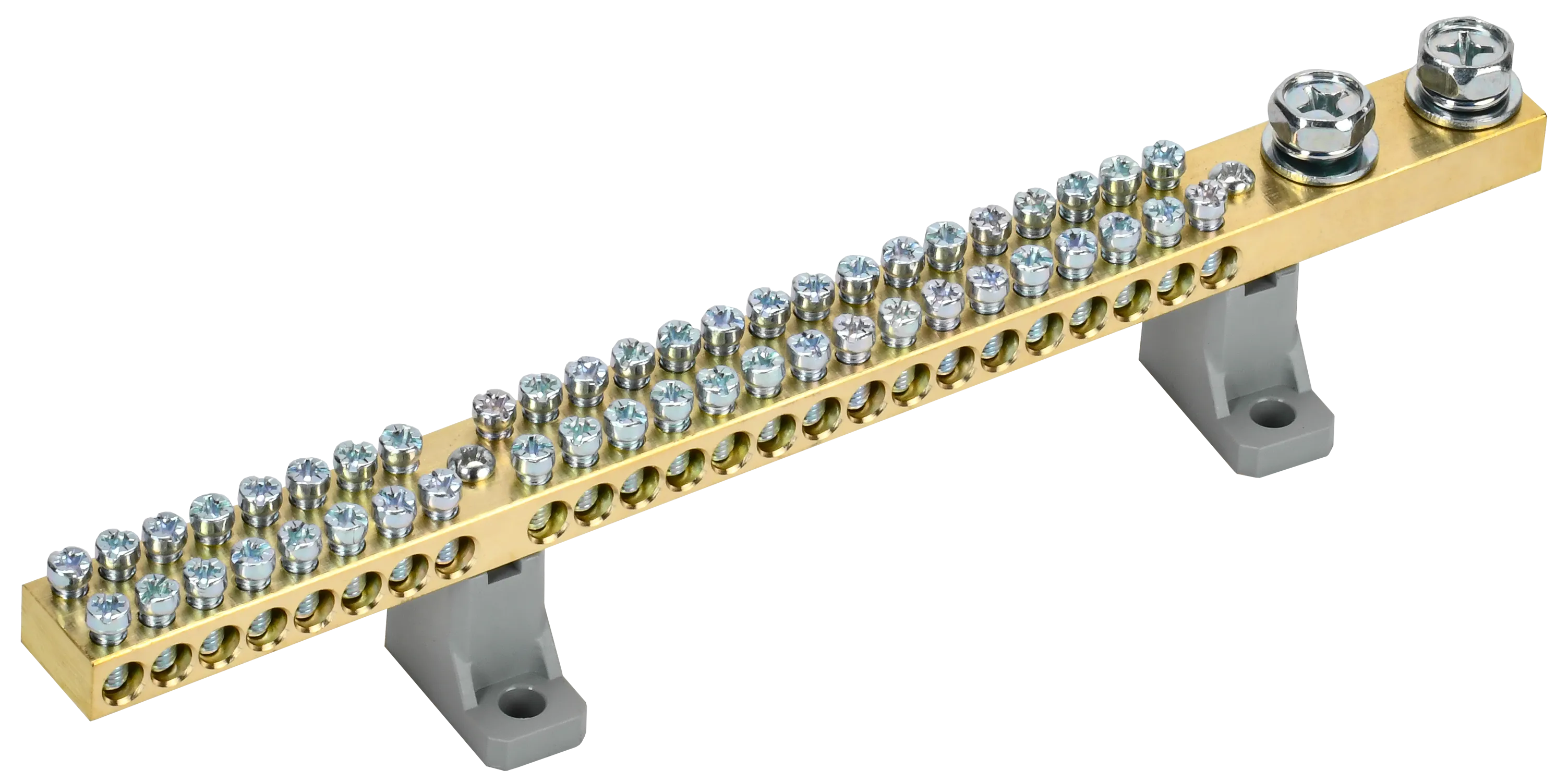 Шина N "ноль" на двух угловых изоляторах 200А ШНИ-10х18-48-L2-С IEK