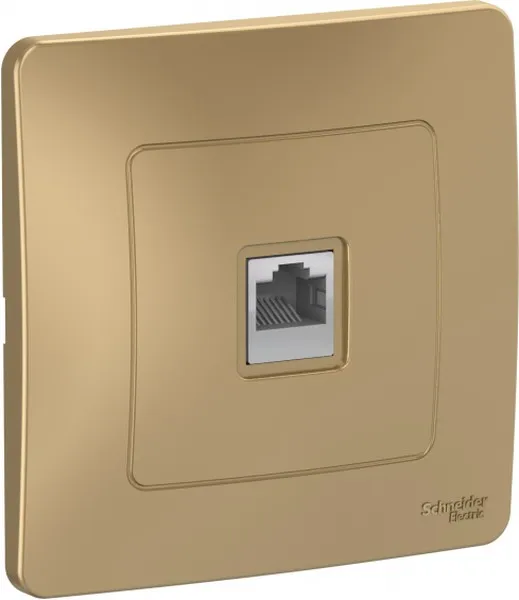 Розетка компьютерная 1-м СП Blanca RJ45 кат.5E титан SE BLNIS045004 - Фото 3