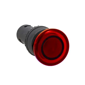 Кнопка SW2C-MD красная с подсветкой NC Грибок EKF sw2c-md-rr