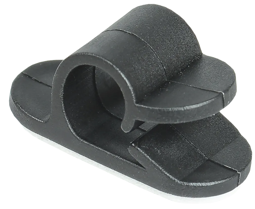 Клипса самоклеящаяся КС-1 черная (24шт) IEK