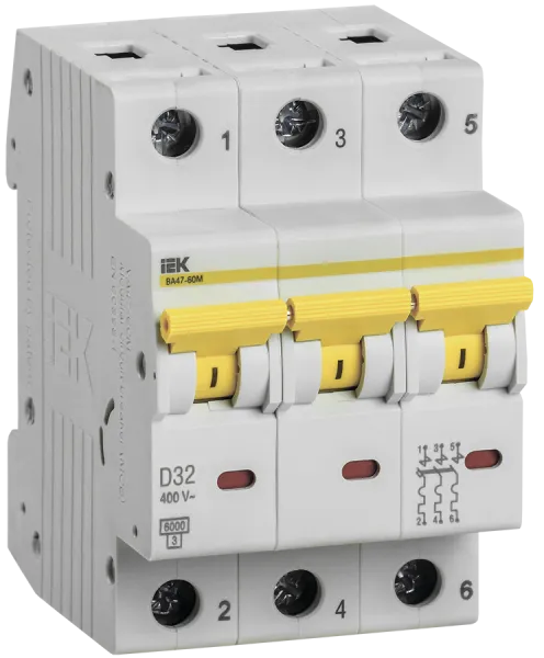 KARAT Автоматический выключатель ВА47-60M 3P D 32А 6кА IEK