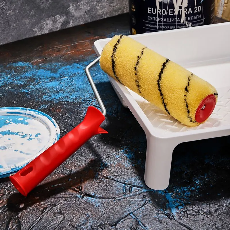 Валик полиакрил желтый с черной полосой, ворс 11 мм, ширина ролика 180 мм, бюгель 6 мм, Ø 42 мм REXANT - Фото 3