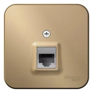 Розетка компьютерная 1-м ОП Blanca RJ45 кат.5E с изолир. пластиной титан SE BLNIA045004 1210605