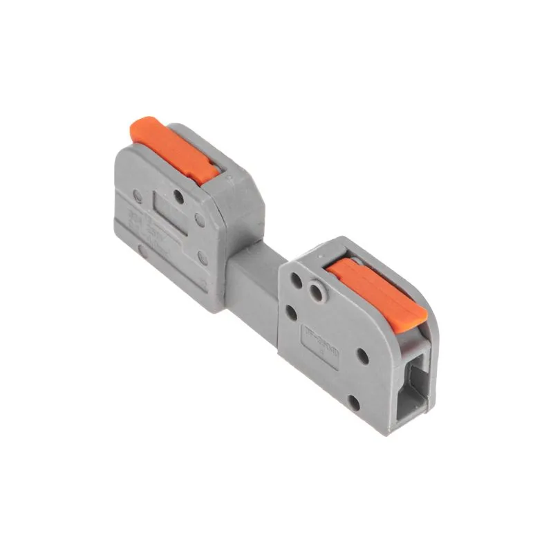 Клемма СМК 222-421R проходная разъемная 1 полюс серая 0,2-2,5/4мм² (50 шт/уп) REXANT 