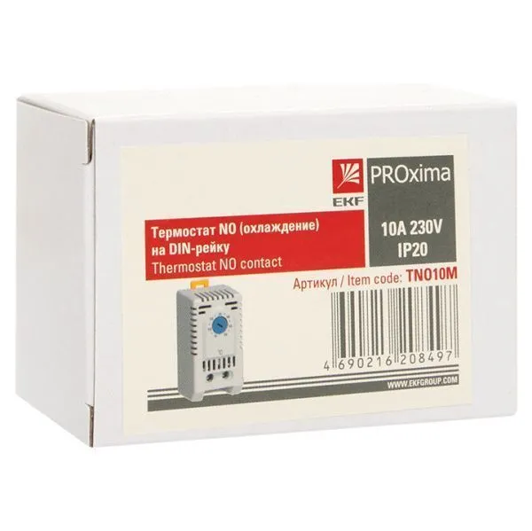 Термостат NO (охлаждение) на DIN-рейку 10А 230В IP20 EKF PROxima - Фото 2