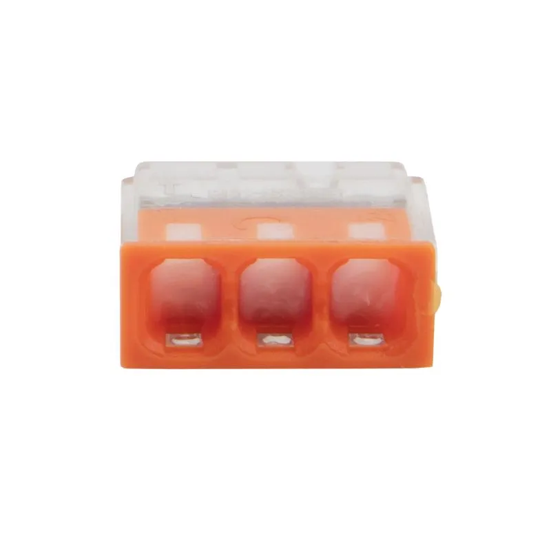 Экспресс-клемма с пастой REXANT СМК 2273-243, 3-проводная 0.5-2.5 мм², прозрачная (100 шт./уп.) - Фото 3