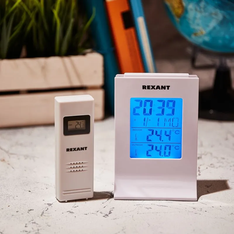 Метеостанция с беспроводным выносным датчиком REXANT - Фото 2