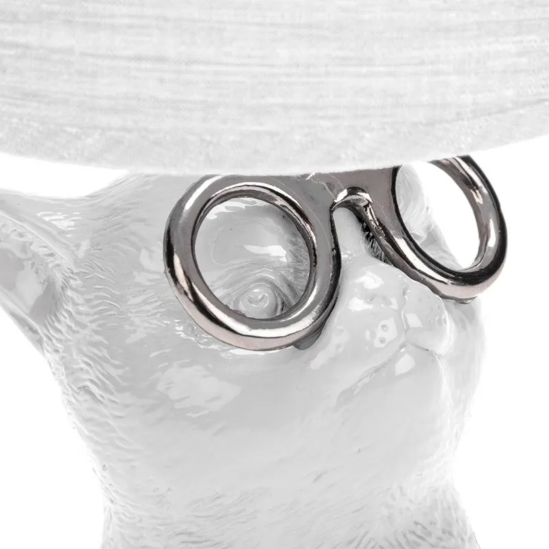 Светильник декоративный "Кот в очках", цоколь Е14, 40Вт, белый REXANT - Фото 3