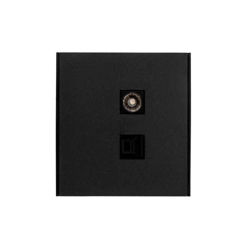 Розетка STRONG компьютерная RJ45 кат6 + TV с/у антрацит KRANZ KR-78-0722-5