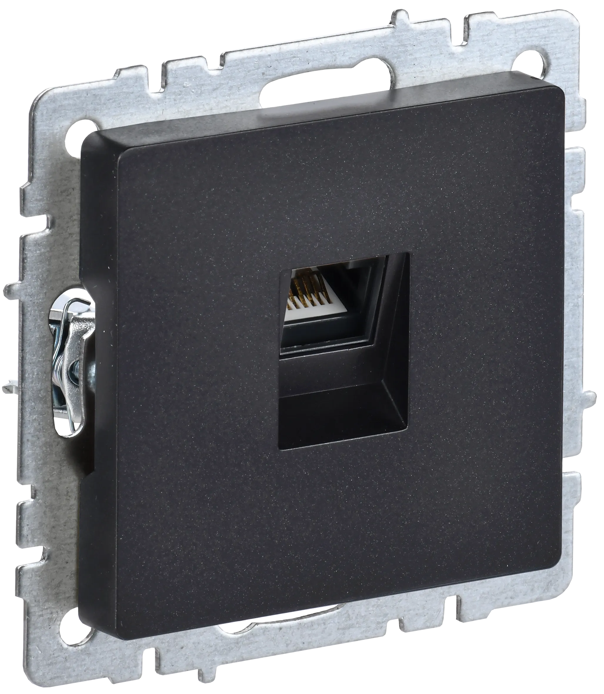 BRITE Розетка компьютерная RJ45 кат.5E РК10-БрЧ черный IEK