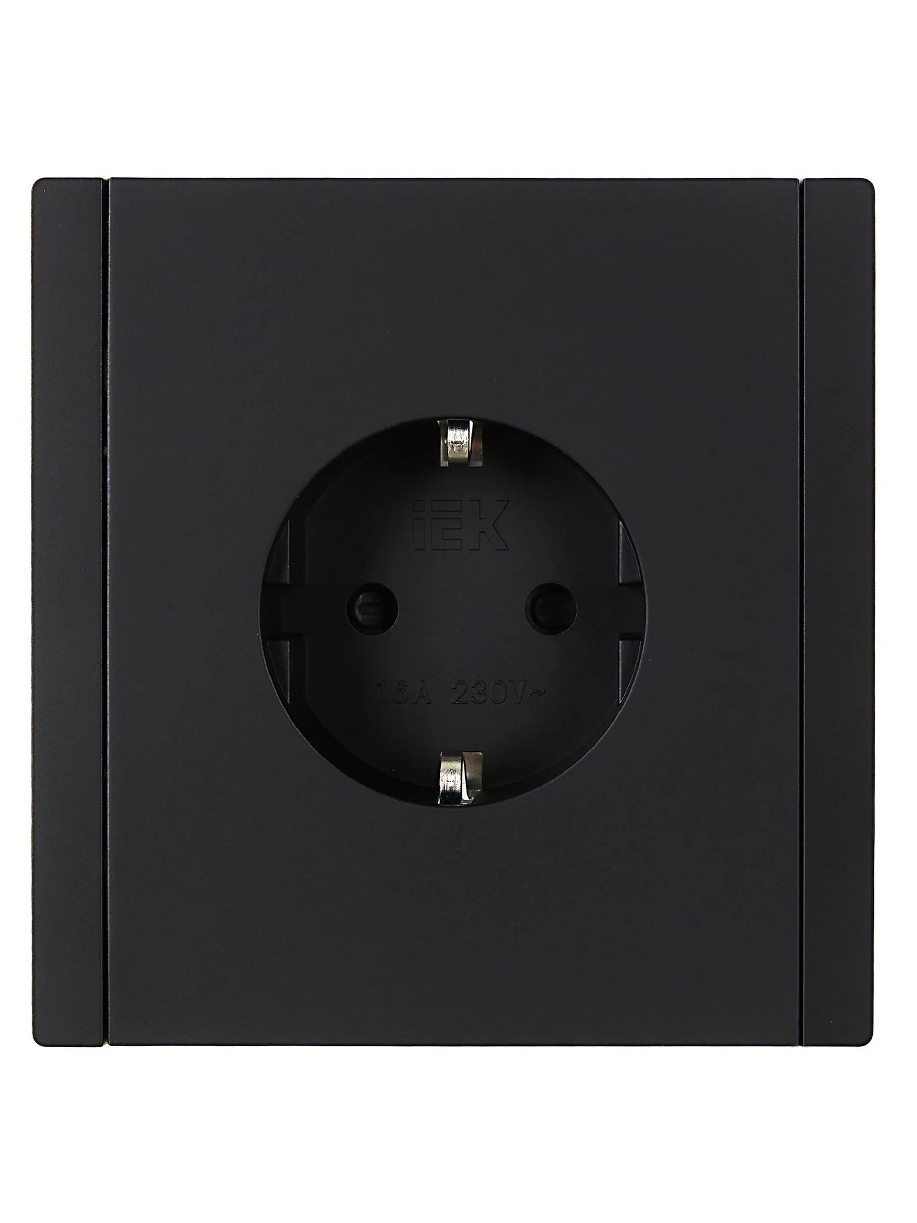 FORTE&PIANO Розетка 1-местная с заземлением с защитными шторками безвинтовое крепление 16А FP113 черный IEK - Фото 4