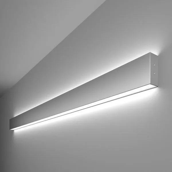 Светильник светодиодный линейный накладной двусторонний 128см 50Вт 6500К матовое серебро 101-100-40-