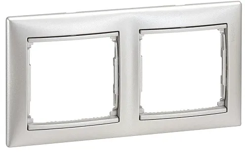 VALENA Рамка 2-местная алюминий 770152