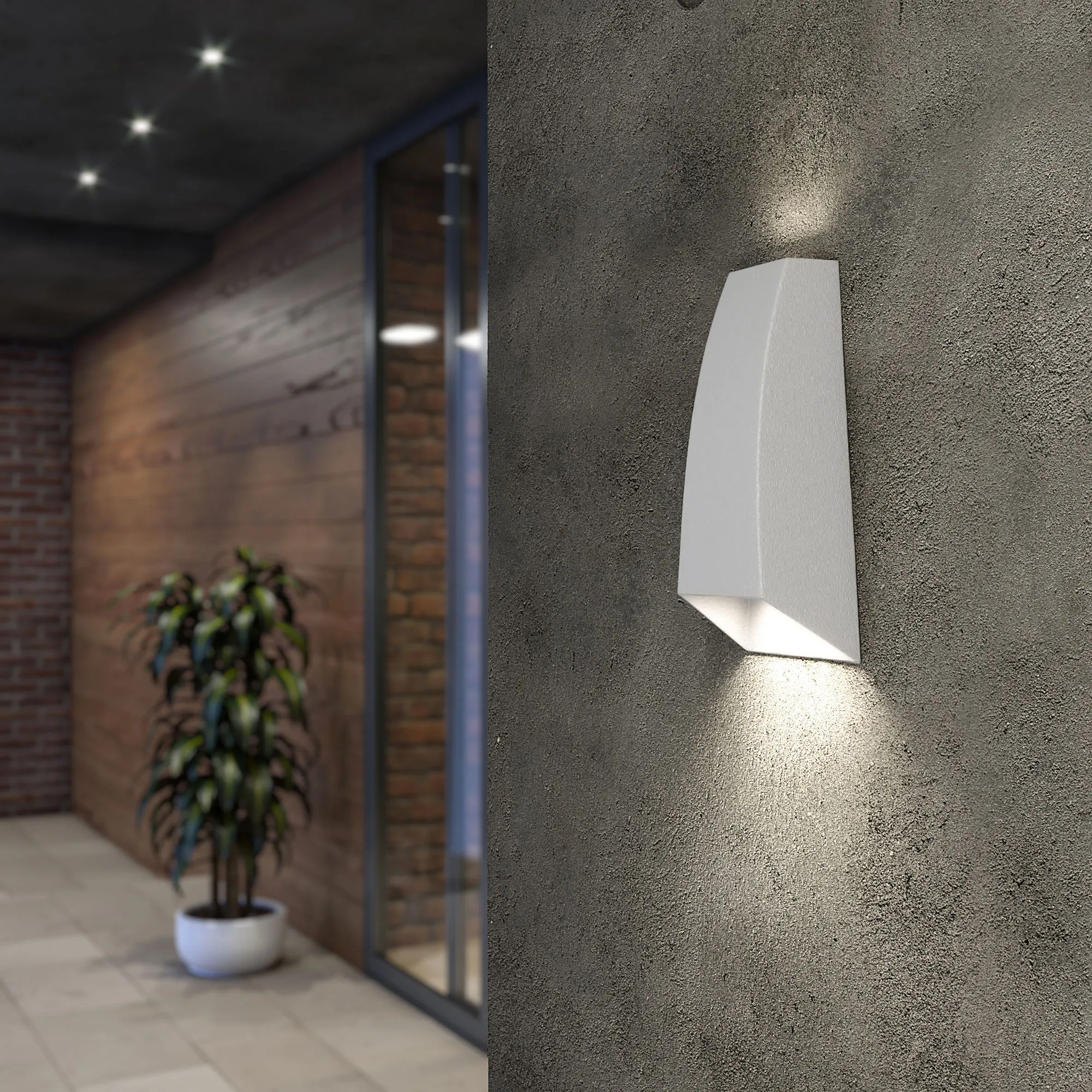 Светильник светодиодный уличный настенный 1016 TECHNO белый Elektrostandard - Фото 2