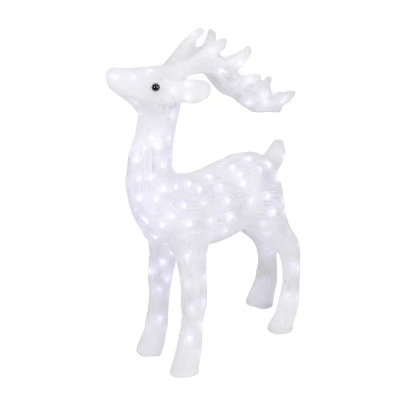 Акриловая светодиодная фигура Олень 50х25х75 см, IP65, понижающий трансформатор в комплекте NEON-NIGHT - Фото 5