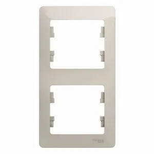 Рамка 2-м Glossa вертикал. молоч. SE GSL000906 454344