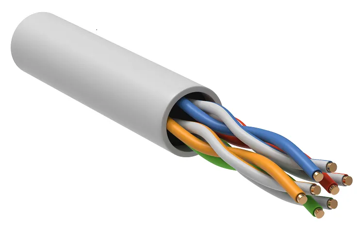 Витая пара U/UTP кат.5E 24AWG 4 пары PVC 1м серый (305м) РФ GENERICA