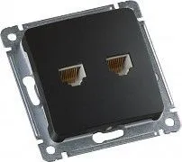 MASTER черн. Розетка комп.+тел. (RJ11 + RJ45) РСКТ-440-08 РСКТ-440-08