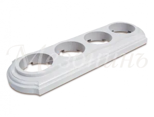 Рамка  четырехместная "Элегант" , цвет - белый, ТМ "МезонинЪ" GE70704-01 GE70704-01