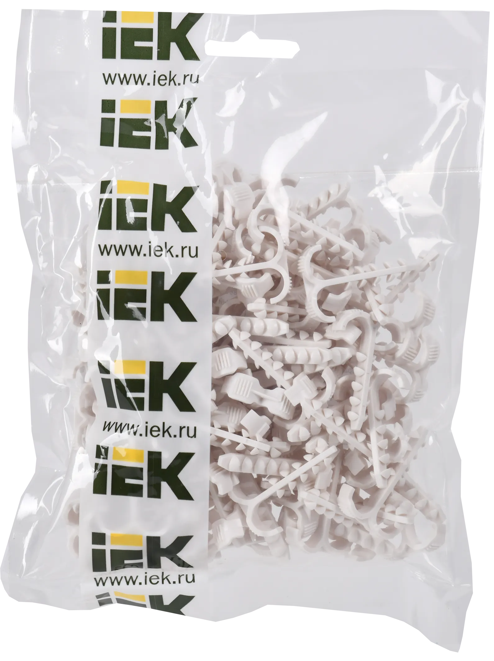 Дюбель-хомут Т-образный 4-12мм нейлон белый (100шт/упак) IEK - Фото 3