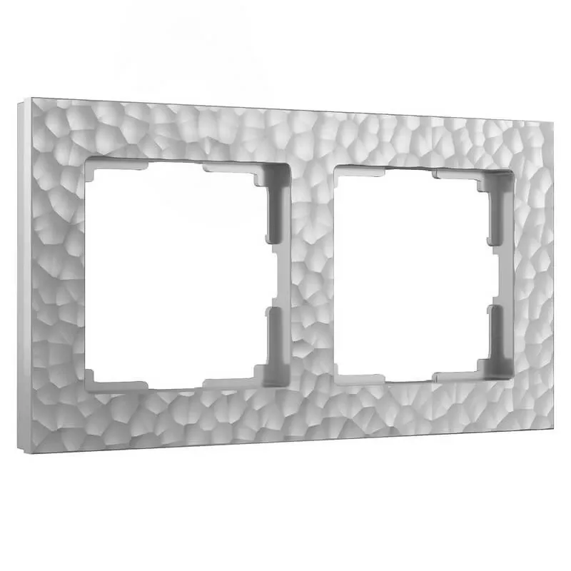 Рамка на 2 поста Hammer (серебряный) Werkel