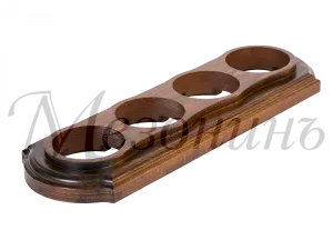 Рамка  четырехместная "Элегант" , цвет - темный дуб, ТМ "МезонинЪ" GE70704-26 GE70704-26