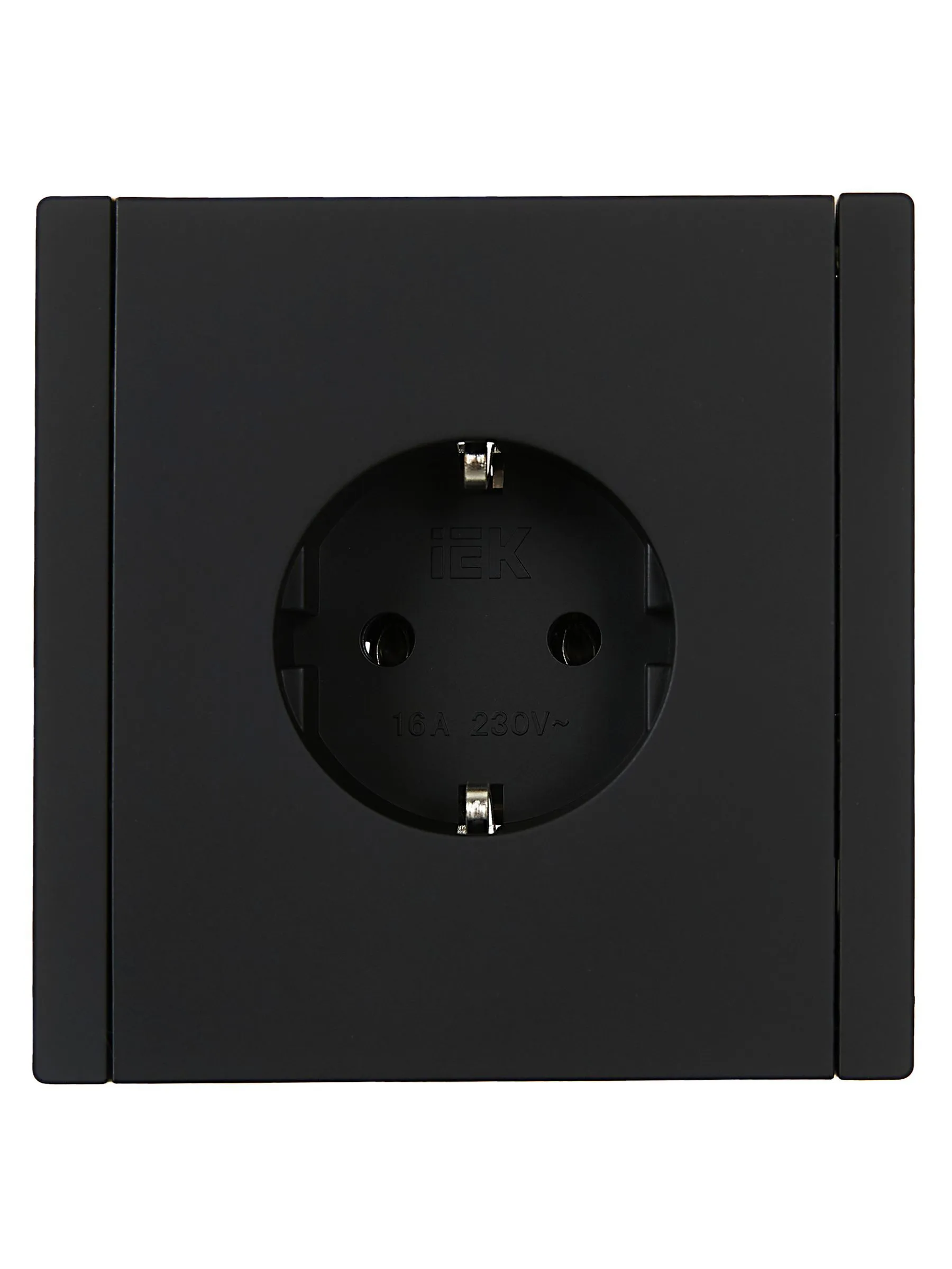 FORTE&PIANO Розетка 1-местная с заземлением без защитных шторок винтовое крепление 16А FP116 черный IEK - Фото 4