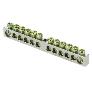 Шина PEN "ноль-земля" (6x9мм) 12 отв. цинк крепеж по центру EKF sn1-63-12