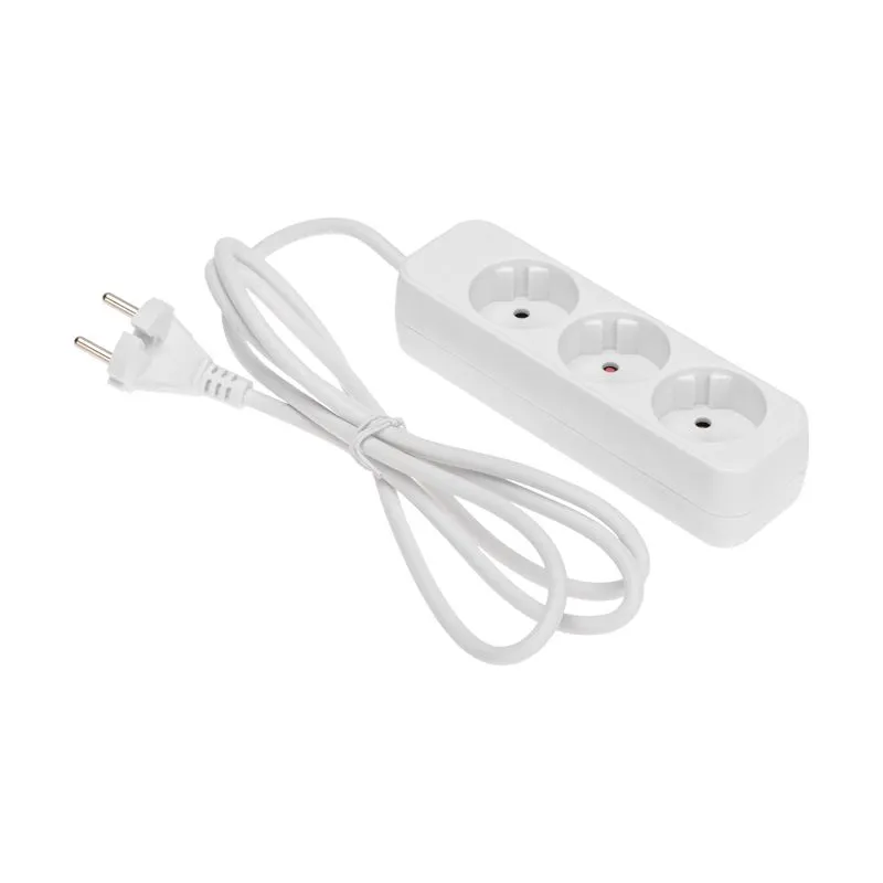 Удлинитель STANDARD 3 гнезда, 1,5м, 2х1,0мм², б/з, белый REXANT - Фото 2