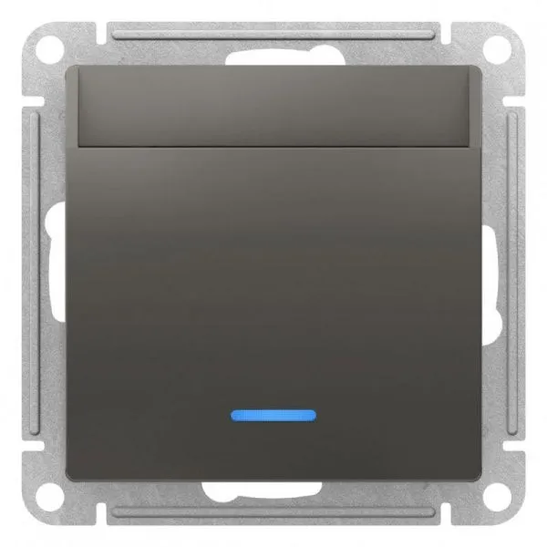 Выключатель карточный СП AtlasDesign 10А IP20 без задержки времени механизм сталь SE ATN000967