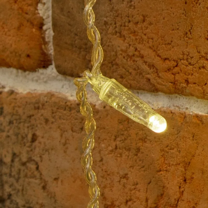 Гирлянда светодиодная Дождь 2х6 м, эффект мерцания, прозрачный провод, 230 В, диоды теплый белый, 76 - Фото 3