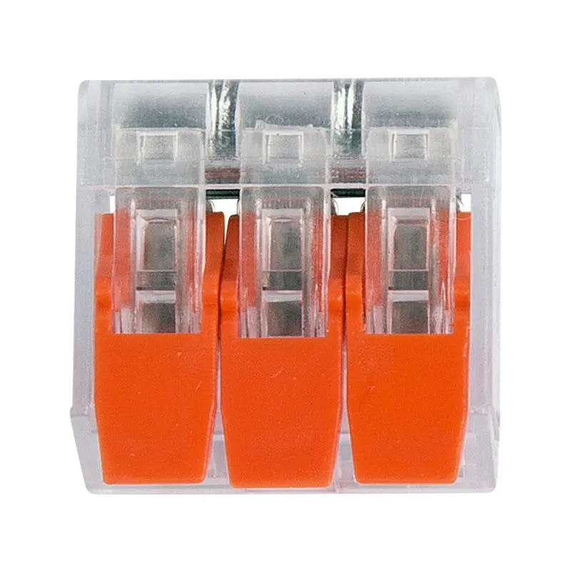 Универсальная компактная клемма СМК 221-413, 3-проводная до 4,0 мм² (пакет 5 шт/уп) REXANT - Фото 5