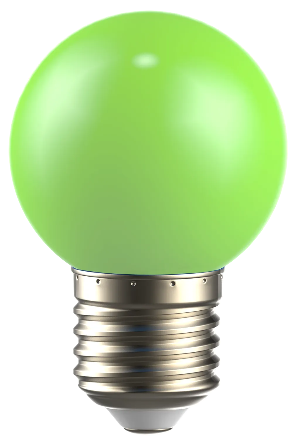 LIGHTING Лампа светодиодная декоративная G45 шар 1Вт 230В зеленый E27 IEK - Фото 2