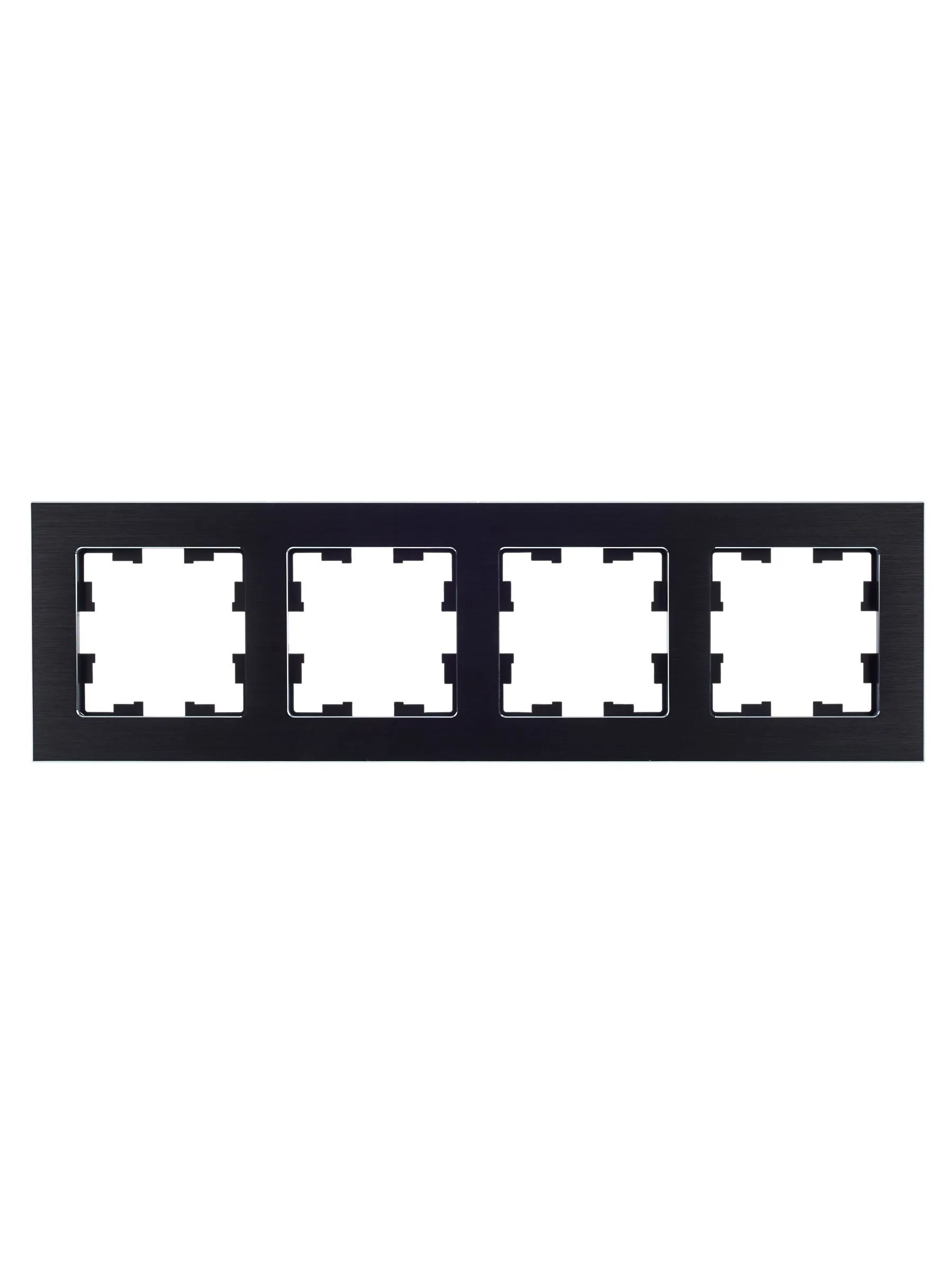 BRITE Рамка 4 -местная РУ-4-1-БрЧ металл черный IEK - Фото 4