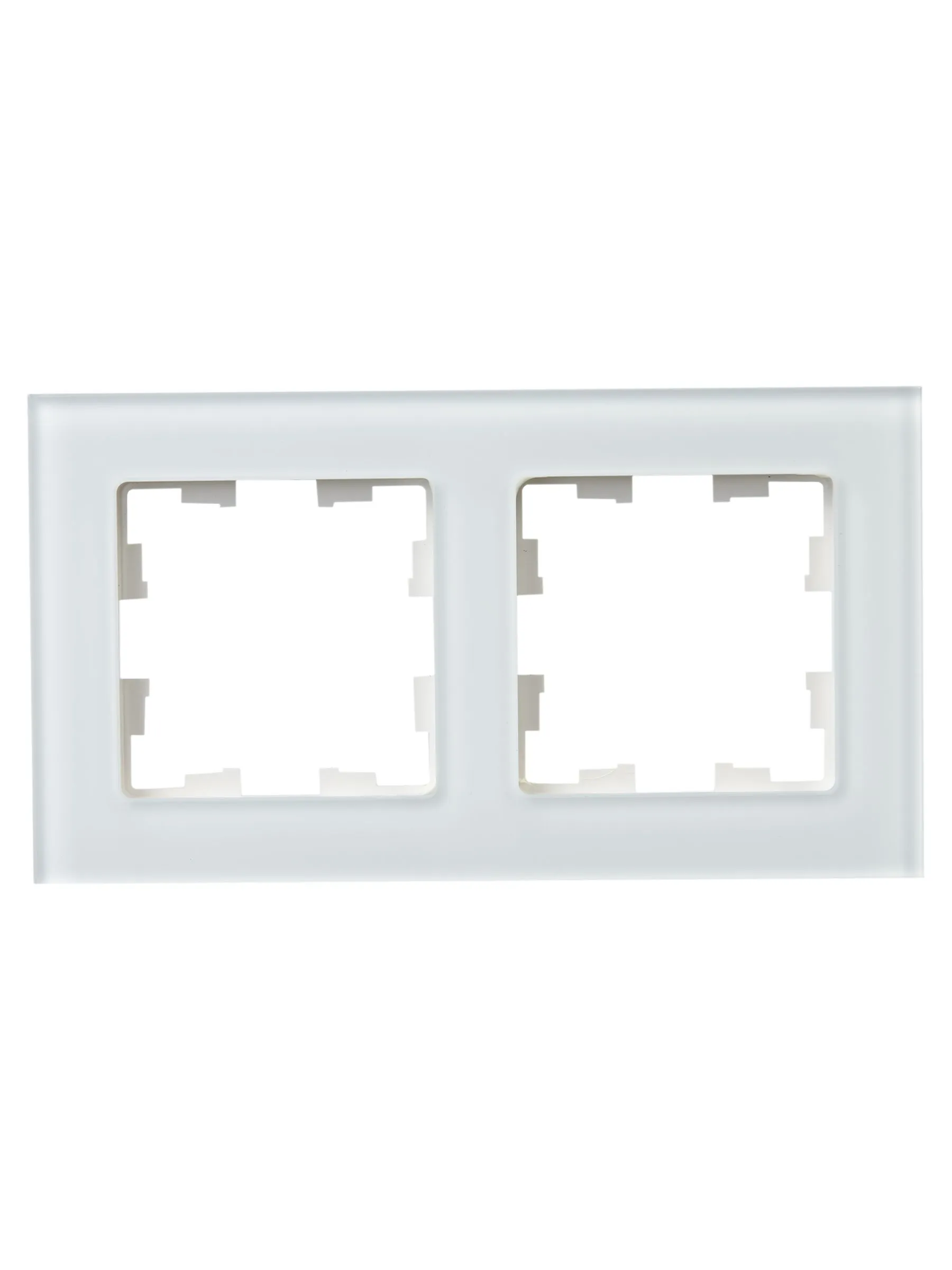 BRITE Рамка 2-местная РУ-2-2-Бр стекло белый матовый IEK - Фото 5