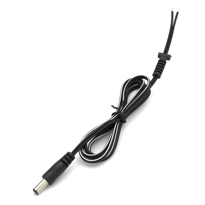 Разъем питания штекер 2,5х5,5х10 мм с проводом и манжетой 1 м REXANT