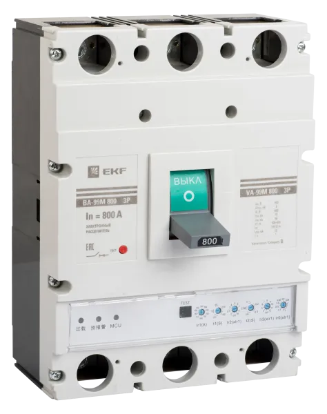 ВА-99М 800/800А 3P 75кА с электронным расцепителем EKF