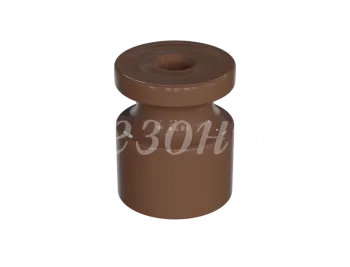 Изолятор пластиковый для наружного монтажа витой электропроводки, D20х24мм, цвет - какао