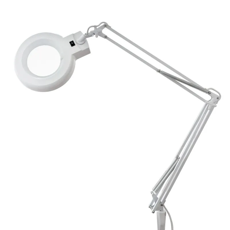 Лупа на струбцине круглая 8D с подсветкой, ø127мм, белая REXANT