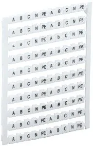 Маркеры для КВИ-4/16мм2 с символами "A, B, C, N, PE" IEK YZN30M-004-K00-A