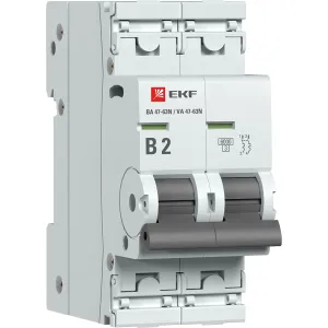 Авт. выкл. 2P 2А (B) 6кА ВА 47-63N EKF PROxima M636202B