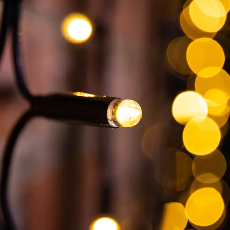 Гирлянда Светодиодный Дождь 2х3м, постоянное свечение, черный провод КАУЧУК, 230 В, диоды ТЕПЛЫЙ БЕЛ - Фото 3