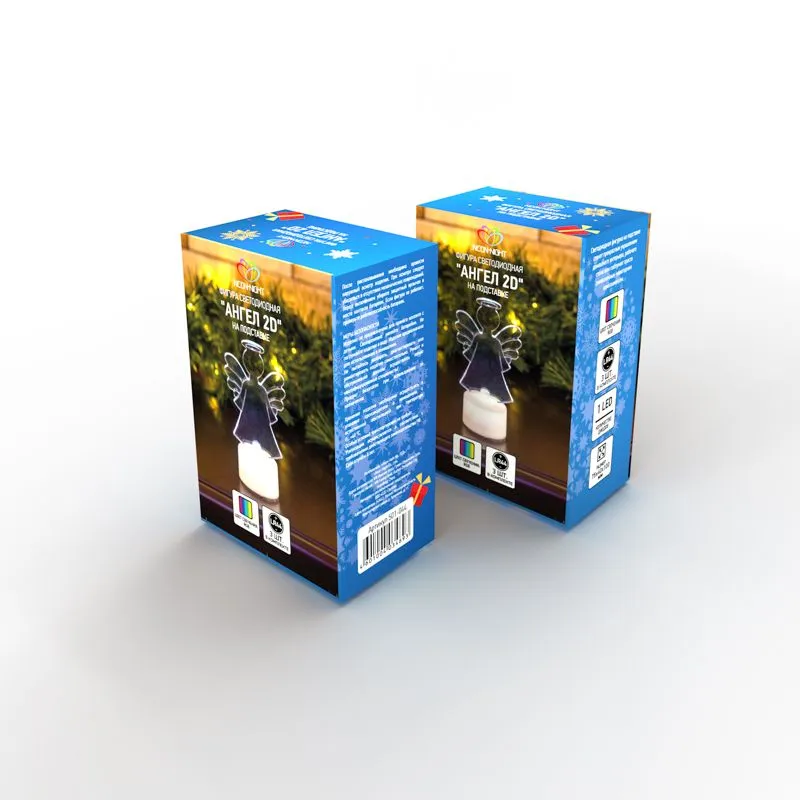 Фигура светодиодная на подставке Ангел 2D, RGB - Фото 3